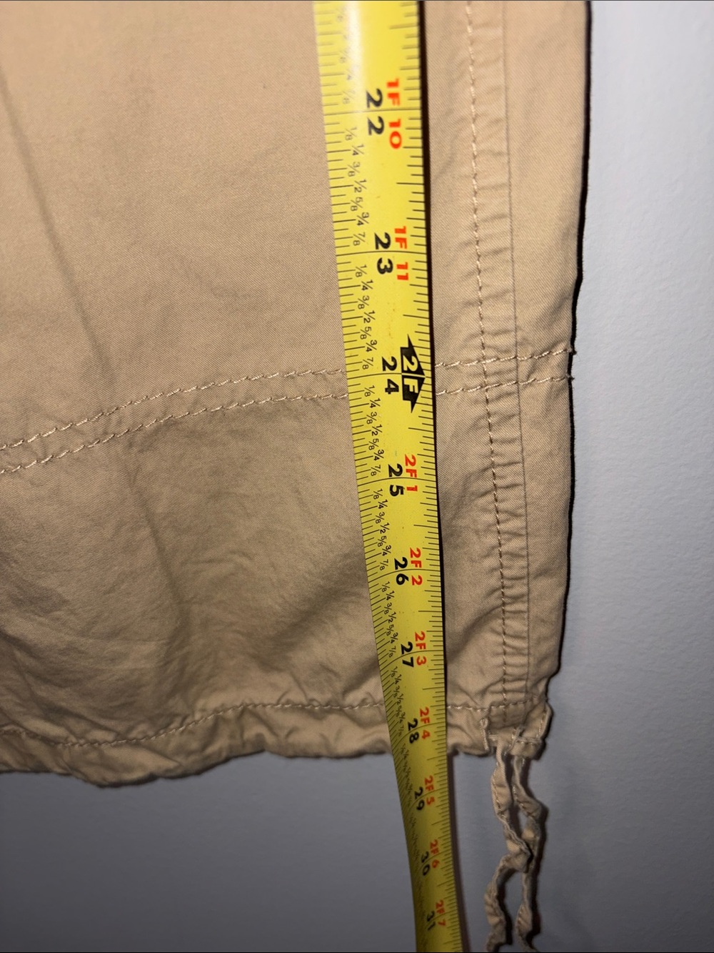 Merona Tan Drawstring Hem Capri Pants Size 6 - Picture 8 of 9